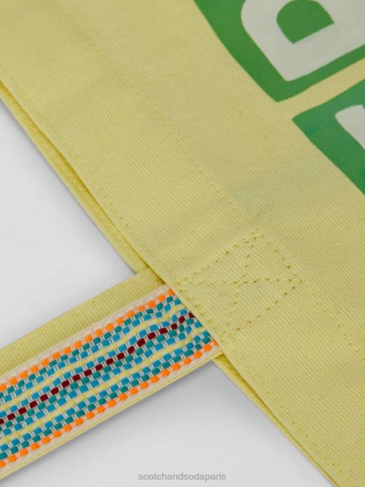 Scotch & Soda Hommes sac fourre-tout en toile jonquille accessoires 4HB4702