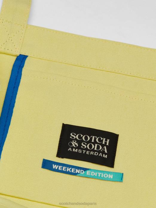 Scotch & Soda Hommes sac fourre-tout en toile jonquille accessoires 4HB4702