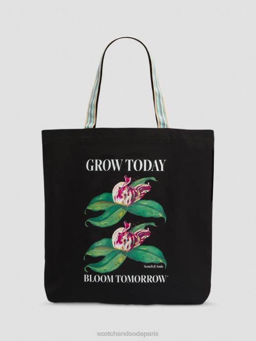 Scotch & Soda Hommes sac fourre-tout en toile noir accessoires 4HB4700