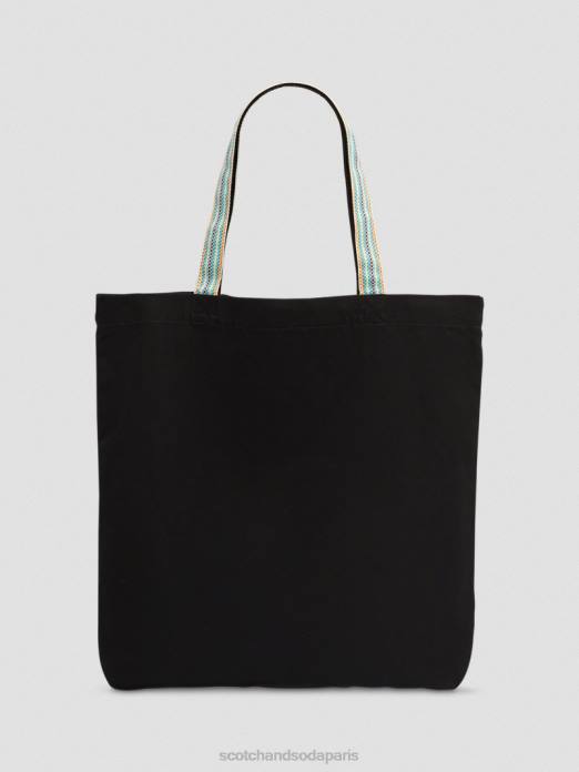 Scotch & Soda Hommes sac fourre-tout en toile noir accessoires 4HB4700