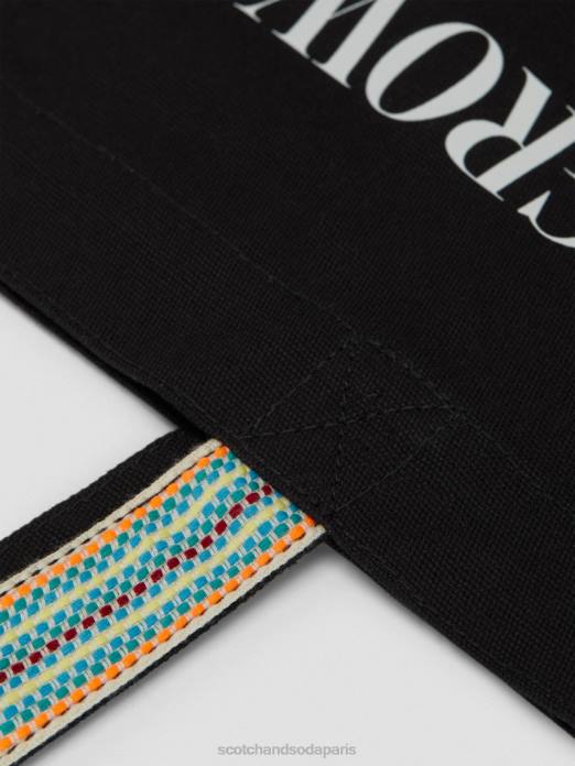 Scotch & Soda Hommes sac fourre-tout en toile noir accessoires 4HB4700