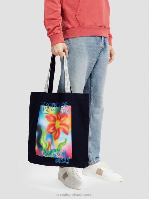 Scotch & Soda Hommes sac fourre-tout en toile nuit accessoires 4HB4699