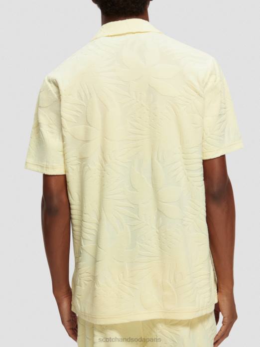 Scotch & Soda Hommes chemise camp imprimée en jacquard banane vêtements 4HB4344