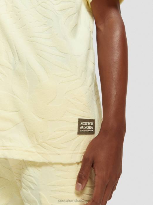 Scotch & Soda Hommes chemise camp imprimée en jacquard banane vêtements 4HB4344