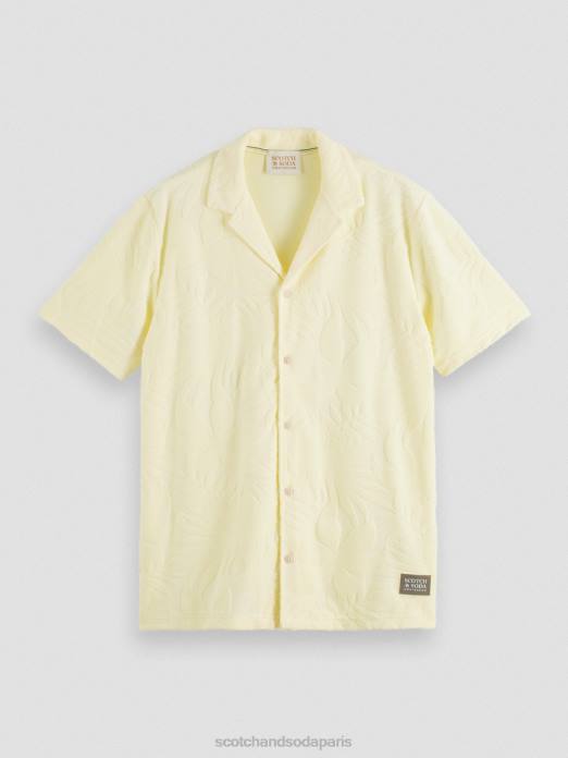 Scotch & Soda Hommes chemise camp imprimée en jacquard banane vêtements 4HB4344