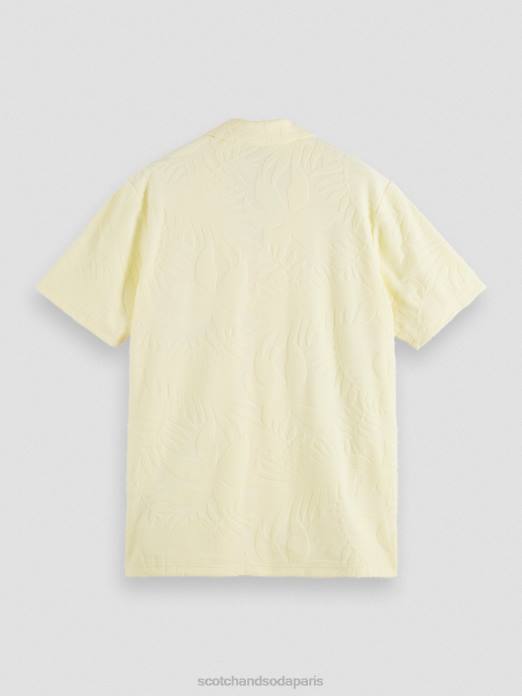 Scotch & Soda Hommes chemise camp imprimée en jacquard banane vêtements 4HB4344
