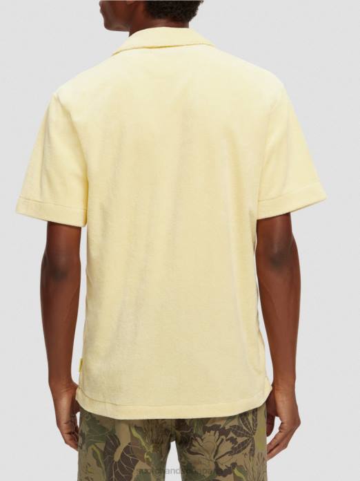 Scotch & Soda Hommes chemise de camp en tissu éponge brodé banane vêtements 4HB4297