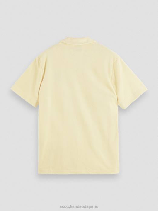 Scotch & Soda Hommes chemise de camp en tissu éponge brodé banane vêtements 4HB4297