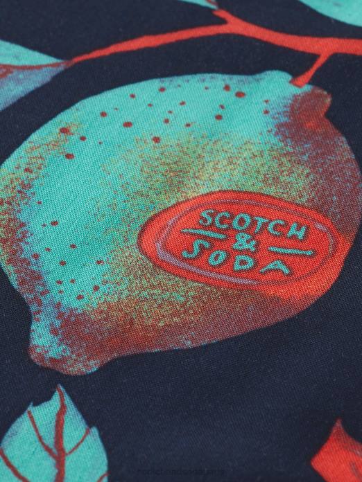 Scotch & Soda Hommes chemise de camp imprimée fruits de la marine aop vêtements 4HB4307