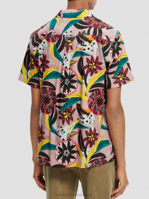 Scotch & Soda Hommes chemise de camp imprimée à manches courtes combiner un vêtements 4HB4285