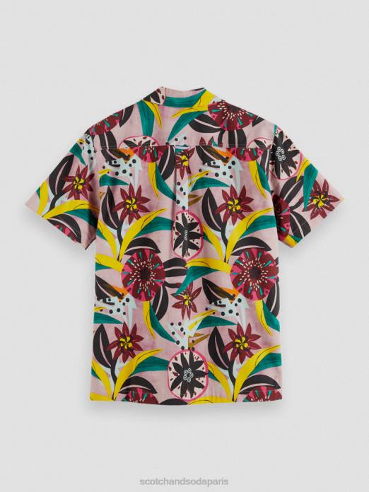 Scotch & Soda Hommes chemise de camp imprimée à manches courtes combiner un vêtements 4HB4285