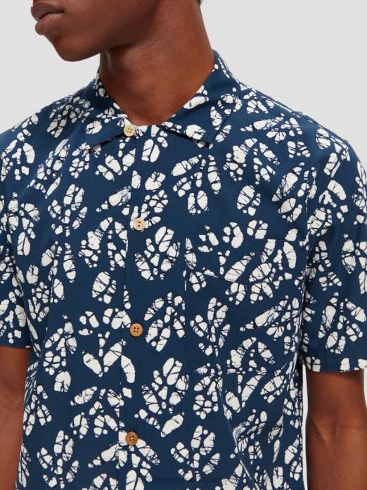 Scotch & Soda Hommes chemise de camp imprimée à manches courtes combo d vêtements 4HB4284