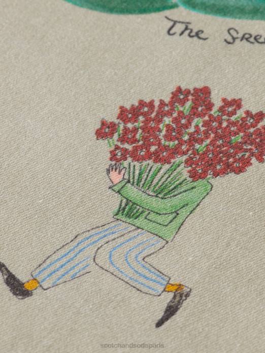 Scotch & Soda Hommes chemise en coton biologique imprimée coupe décontractée combiner un vêtements 4HB4298