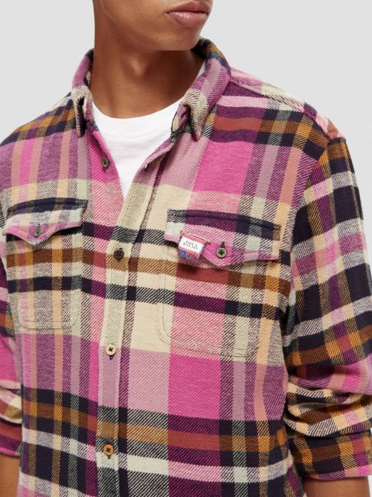 Scotch & Soda Hommes chemise en flanelle brossée coupe classique combiner un vêtements 4HB4337