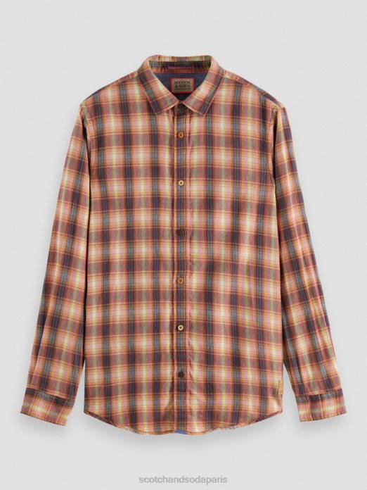 Scotch & Soda Hommes chemise en flanelle à carreaux coupe classique combiner un vêtements 4HB4301