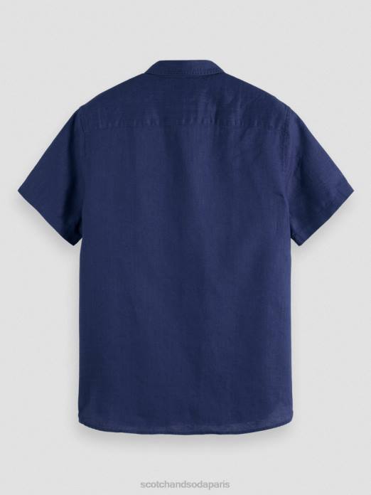 Scotch & Soda Hommes chemise en lin à poches Marin vêtements 4HB4338