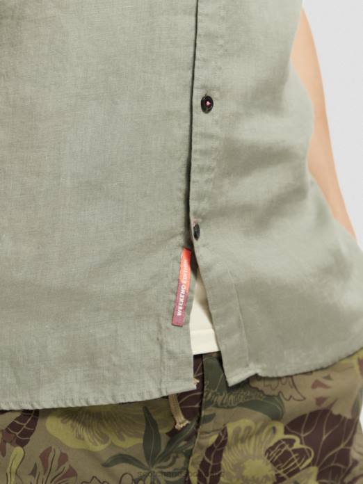 Scotch & Soda Hommes chemise en lin à poches armée vêtements 4HB4341