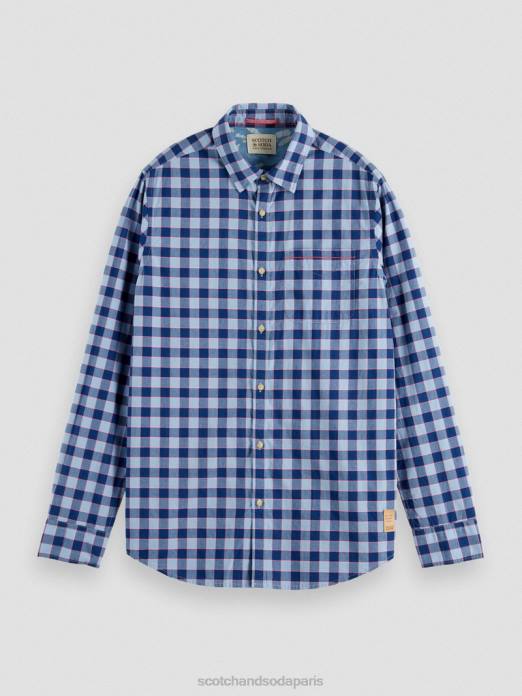 Scotch & Soda Hommes chemise légère à carreaux coupe classique combo b vêtements 4HB4317