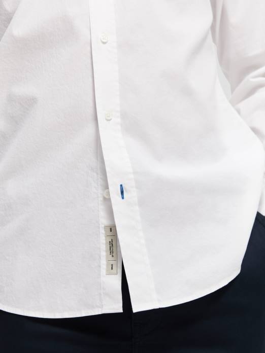 Scotch & Soda Hommes chemise slim bio essentielle blanc vêtements 4HB4310