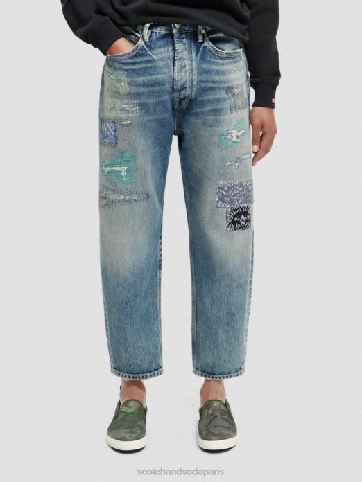 Scotch & Soda Hommes jean coupe super décontractée The Strand Premium nouveau grunge vêtements 4HB4578