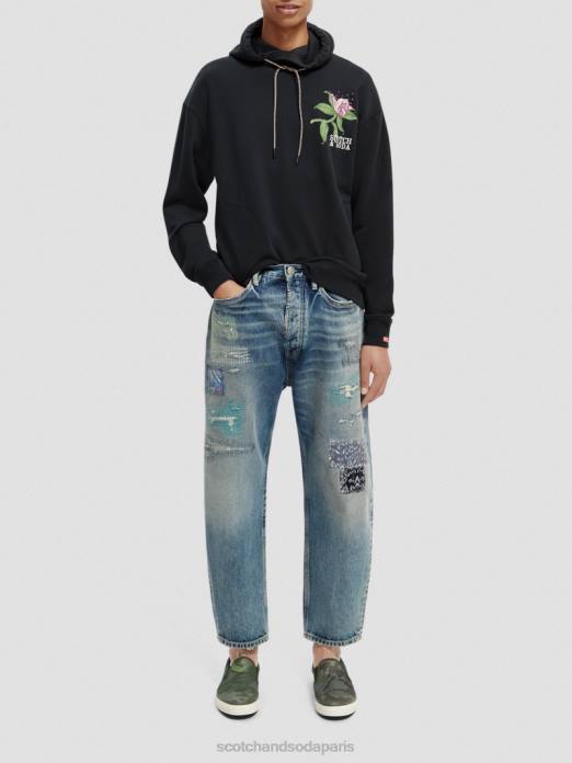 Scotch & Soda Hommes jean coupe super décontractée The Strand Premium nouveau grunge vêtements 4HB4578