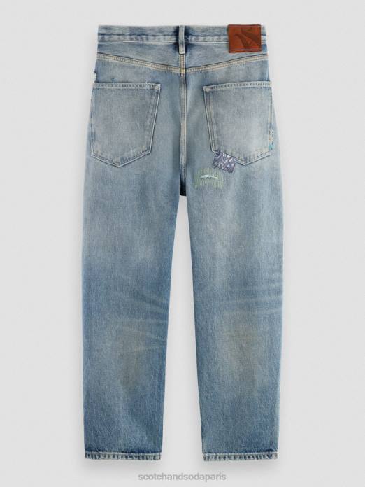 Scotch & Soda Hommes jean coupe super décontractée The Strand Premium nouveau grunge vêtements 4HB4578