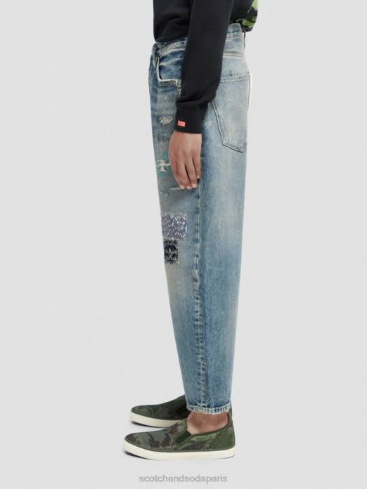 Scotch & Soda Hommes jean coupe super décontractée The Strand Premium nouveau grunge vêtements 4HB4578
