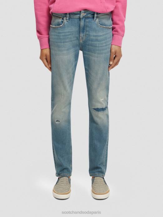 Scotch & Soda Hommes le jean coupe super slim rêve vert vêtements 4HB4585