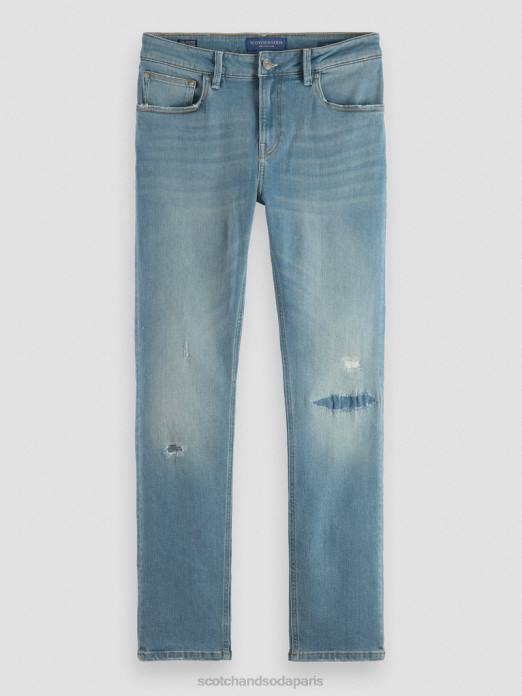 Scotch & Soda Hommes le jean coupe super slim rêve vert vêtements 4HB4585