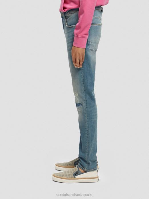 Scotch & Soda Hommes le jean coupe super slim rêve vert vêtements 4HB4585