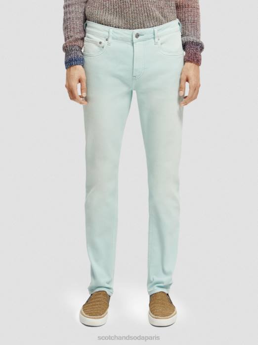 Scotch & Soda Hommes le jean teint en pièce coupe super slim menthe vêtements 4HB4583