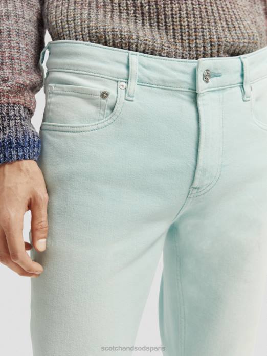 Scotch & Soda Hommes le jean teint en pièce coupe super slim menthe vêtements 4HB4583