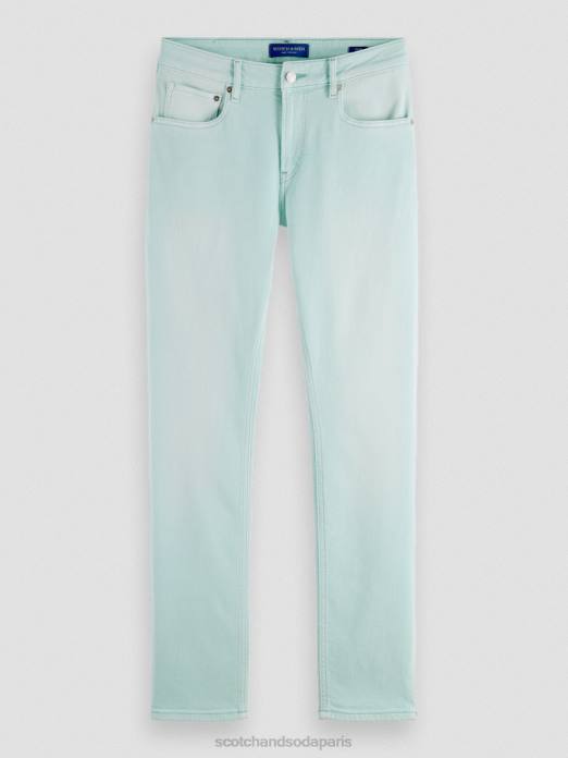 Scotch & Soda Hommes le jean teint en pièce coupe super slim menthe vêtements 4HB4583