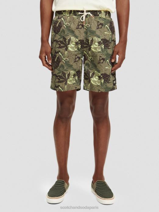 Scotch & Soda Hommes short de bain long imprimé camouflage floral vêtements 4HB4676