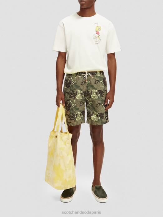 Scotch & Soda Hommes short de bain long imprimé camouflage floral vêtements 4HB4676