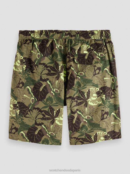 Scotch & Soda Hommes short de bain long imprimé camouflage floral vêtements 4HB4676