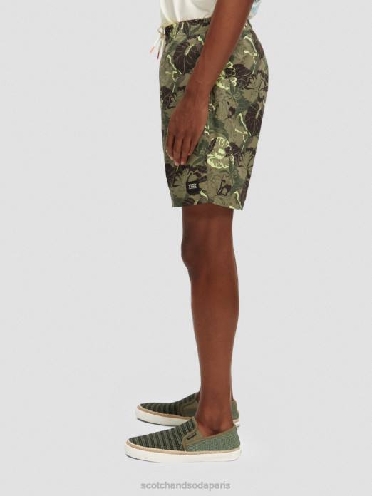 Scotch & Soda Hommes short de bain long imprimé camouflage floral vêtements 4HB4676