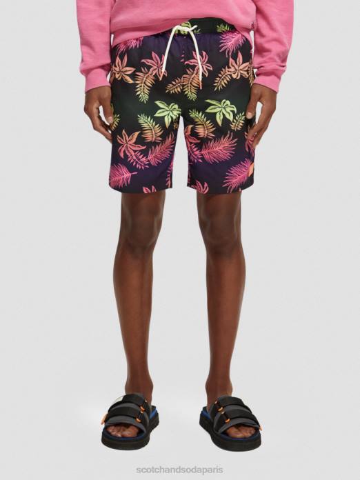 Scotch & Soda Hommes short de bain long imprimé feuille dégradée aop vêtements 4HB4677