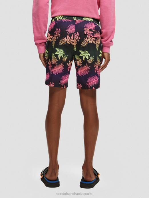 Scotch & Soda Hommes short de bain long imprimé feuille dégradée aop vêtements 4HB4677