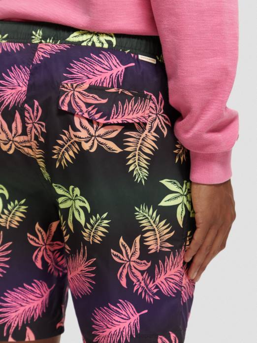 Scotch & Soda Hommes short de bain long imprimé feuille dégradée aop vêtements 4HB4677