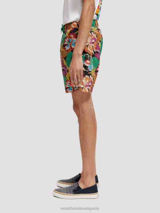Scotch & Soda Hommes short de bain mi-long imprimé aop floral noir vêtements 4HB4673