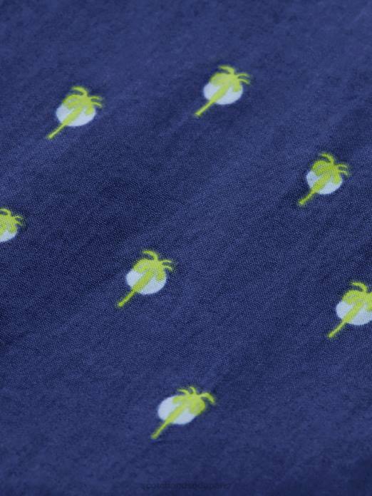 Scotch & Soda Hommes short de bain mi-long imprimé aop à pois bleu marine vêtements 4HB4667