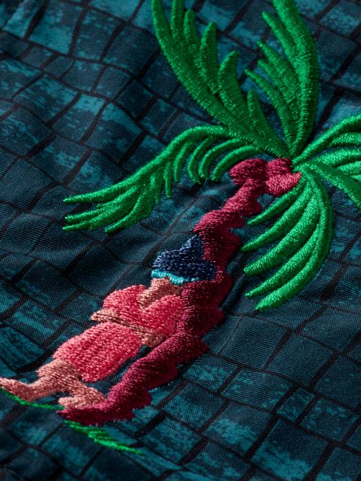 Scotch & Soda Hommes short de bain mi-long imprimé bande bleue vêtements 4HB4690