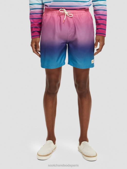 Scotch & Soda Hommes short de bain mi-long imprimé dégradé cerise vêtements 4HB4695