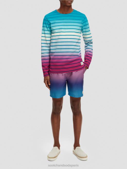 Scotch & Soda Hommes short de bain mi-long imprimé dégradé cerise vêtements 4HB4695