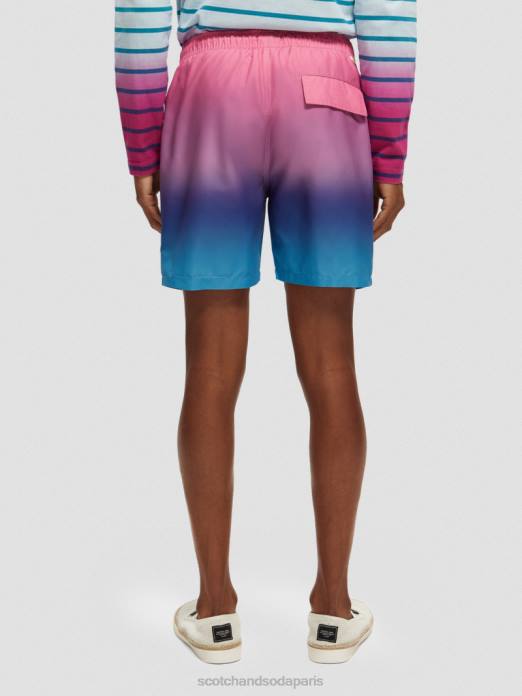 Scotch & Soda Hommes short de bain mi-long imprimé dégradé cerise vêtements 4HB4695