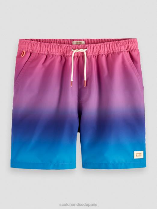 Scotch & Soda Hommes short de bain mi-long imprimé dégradé cerise vêtements 4HB4695