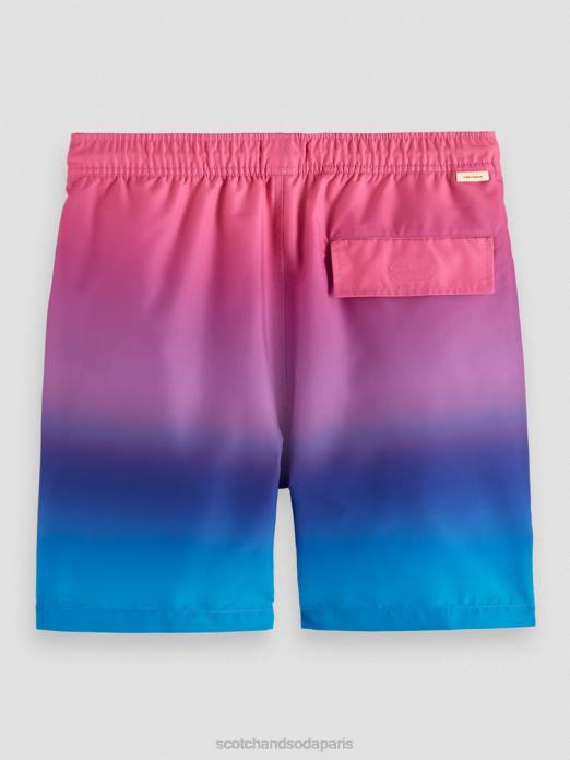 Scotch & Soda Hommes short de bain mi-long imprimé dégradé cerise vêtements 4HB4695