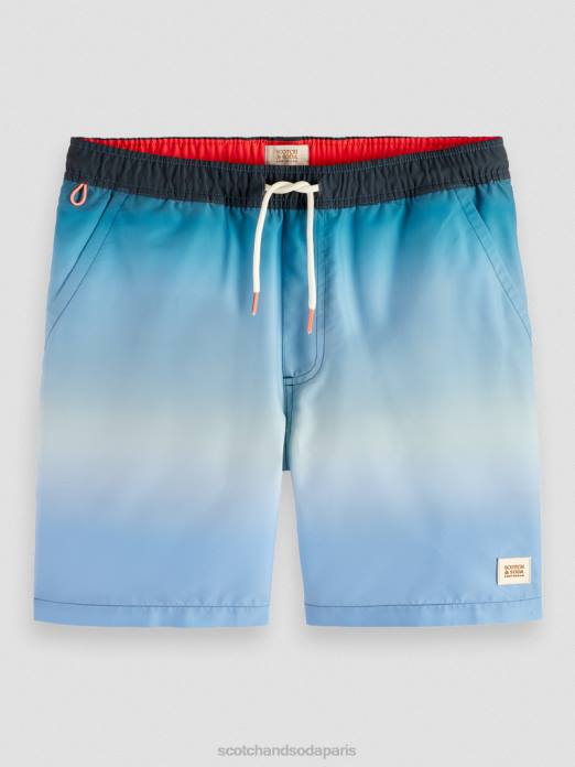 Scotch & Soda Hommes short de bain mi-long imprimé dégradé turquoise vêtements 4HB4694