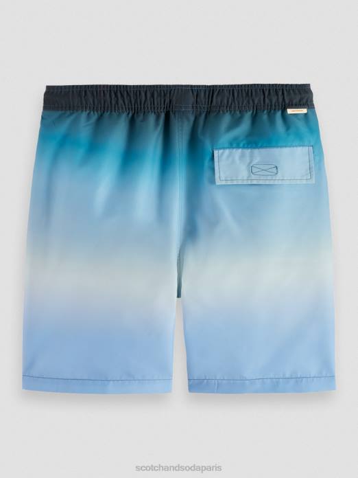 Scotch & Soda Hommes short de bain mi-long imprimé dégradé turquoise vêtements 4HB4694